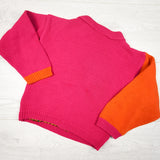 Vintage Mickey's Stuff by Jet Set neon Minnie Mouse sweater. Tagged as 4/5T
