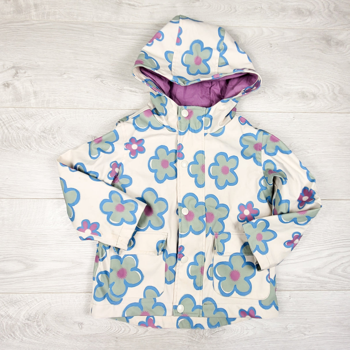 Joe floral print rain jacket. Size 3T - AS IS