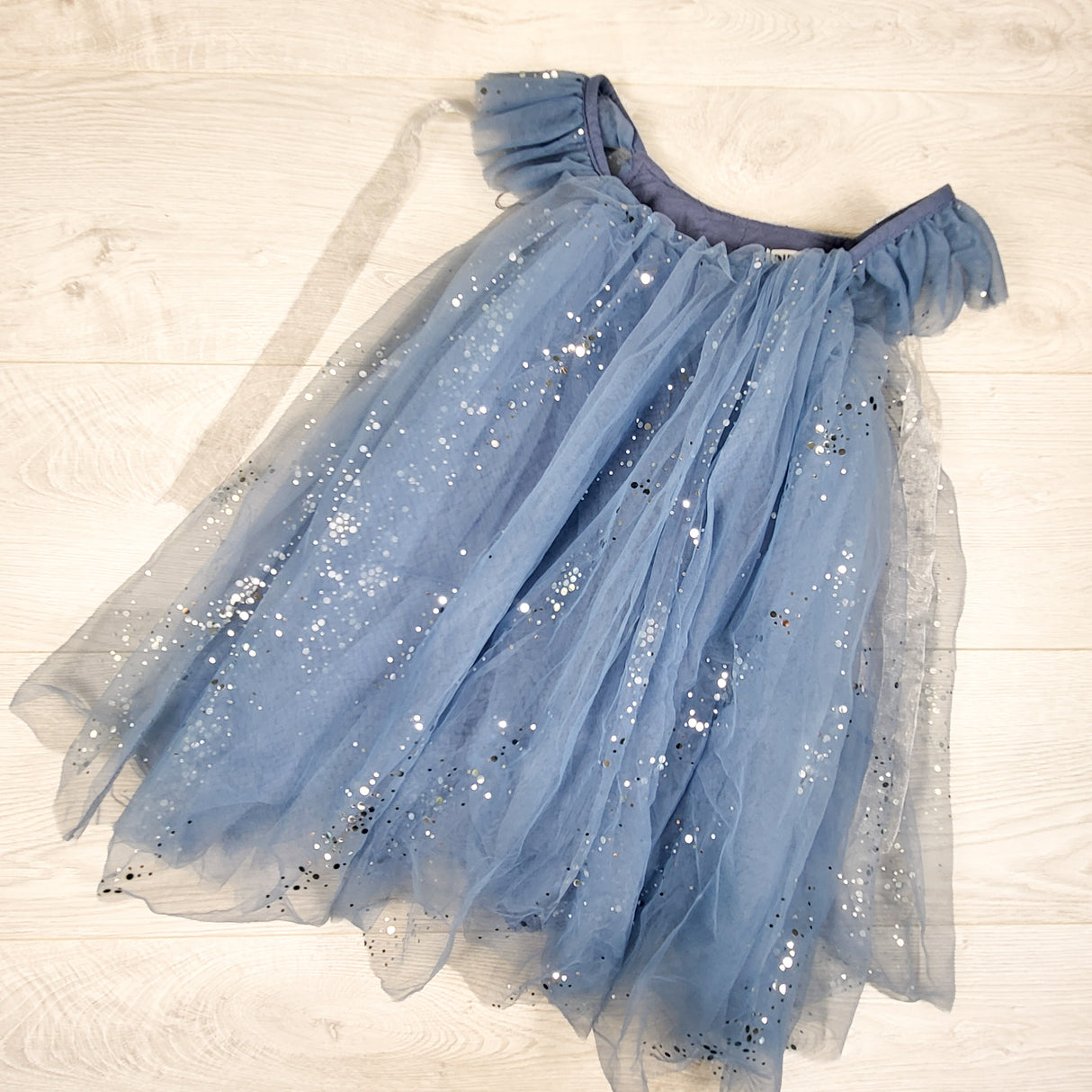Unbranded blue sequin tulle dress. Size 3/4T