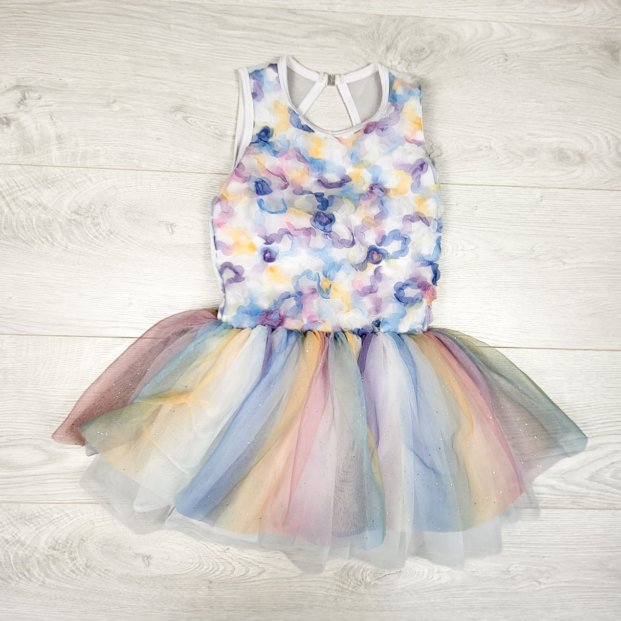 A Wish Come True rainbow recital costume. Size small (4-6 Years)