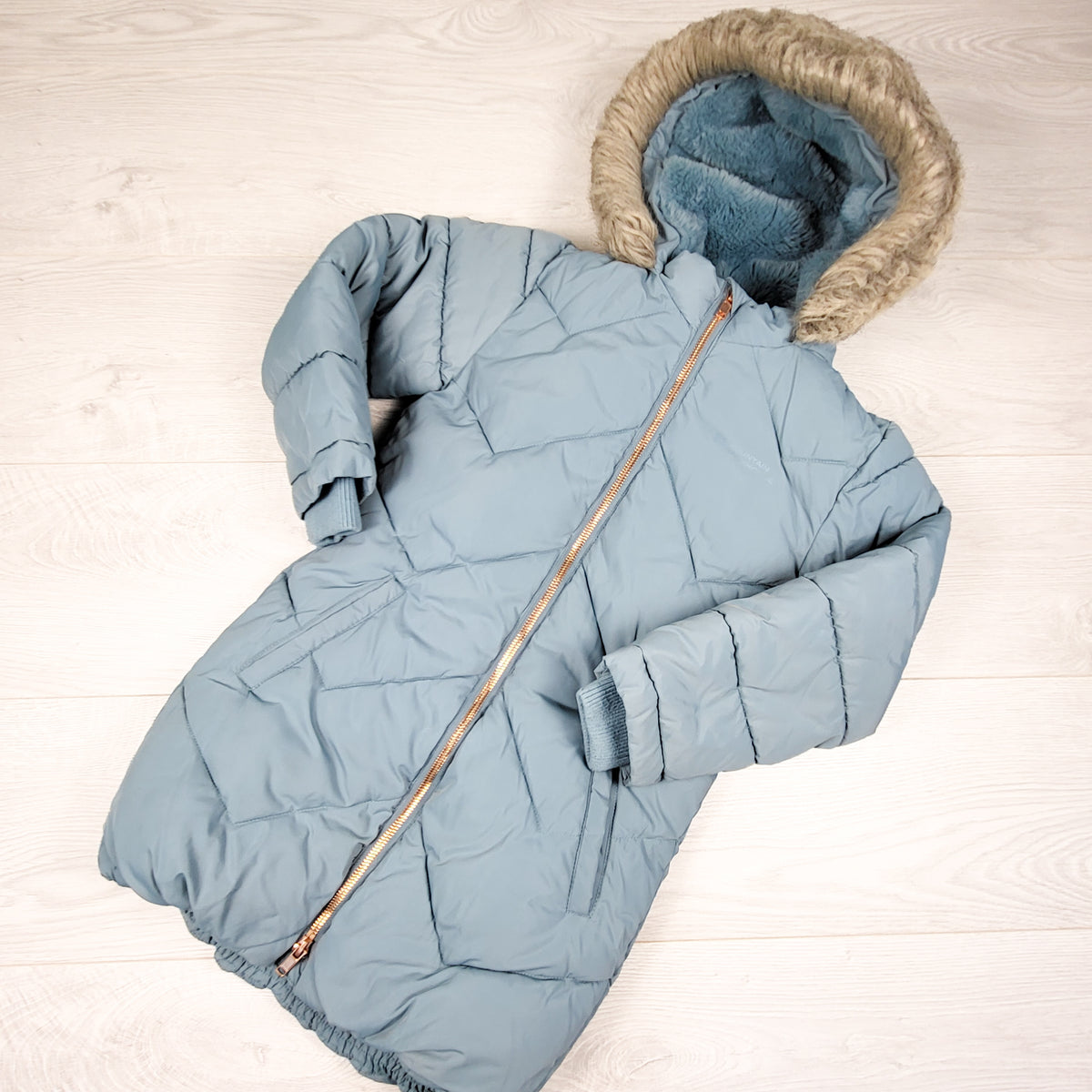 Mountain Warehouse Teal "Galaxy" Water-Resistant Long Insulated Jacket. Size 5/6