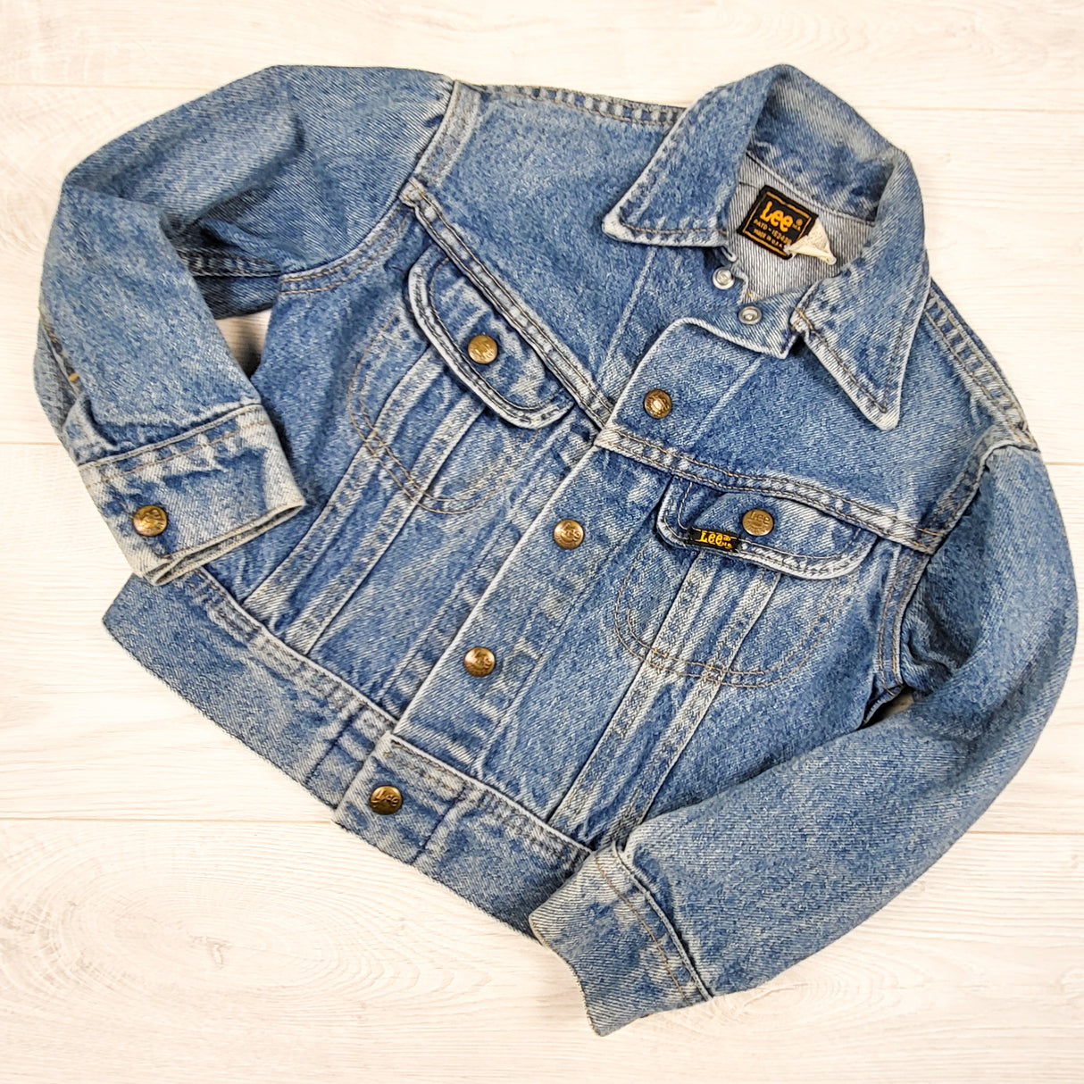 Vintage late 70s / early 1980s Lee Riders denim jacket. Size 7