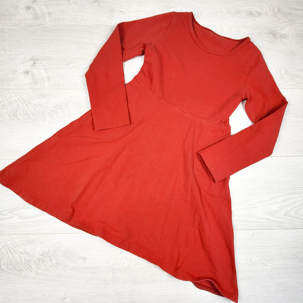 Peekabo Beans red long sleeve dress. Size 6