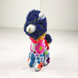 Handmade felted embroided llama toy