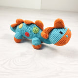 Pebble Handmade Fair Trade Stegosaurus Dinosaur Baby Rattle