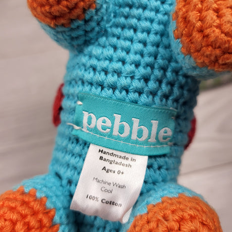 Pebble Handmade Fair Trade Stegosaurus Dinosaur Baby Rattle