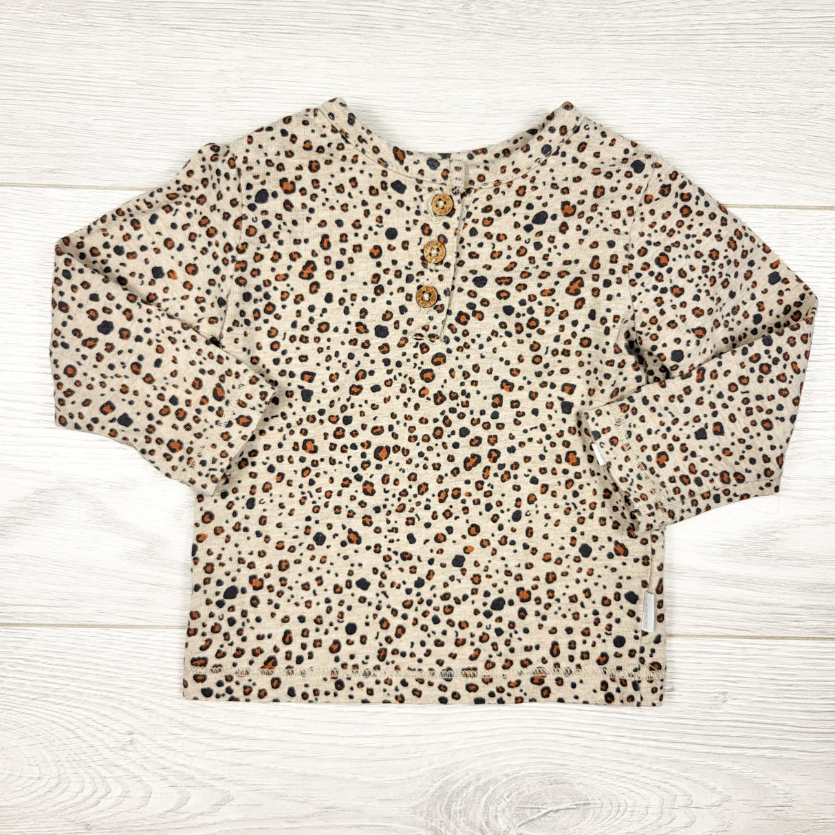 Noppies leopard print top. Size 2-4 months