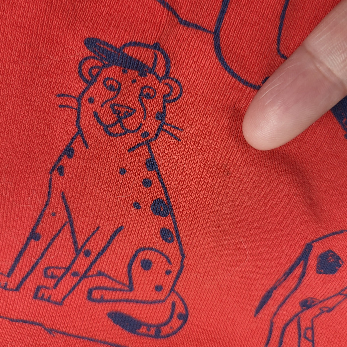 Carters red and navy 2pc PJs with animals.Size 3T - AS IS