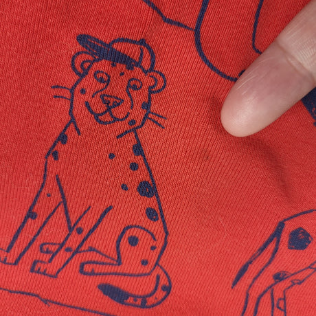 Carters red and navy 2pc PJs with animals.Size 3T - AS IS