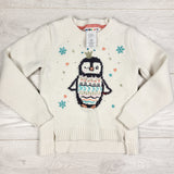 Novogratz white penguin sweater. Size 5/6 - AS IS