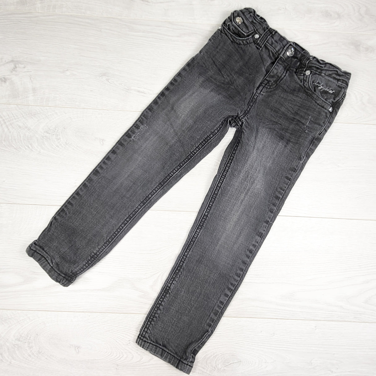 Vintage Baby Phat Girls Faded Charcoal Grey Skinny Jeans. Size 5T