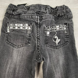 Vintage Baby Phat Girls Faded Charcoal Grey Skinny Jeans. Size 5T