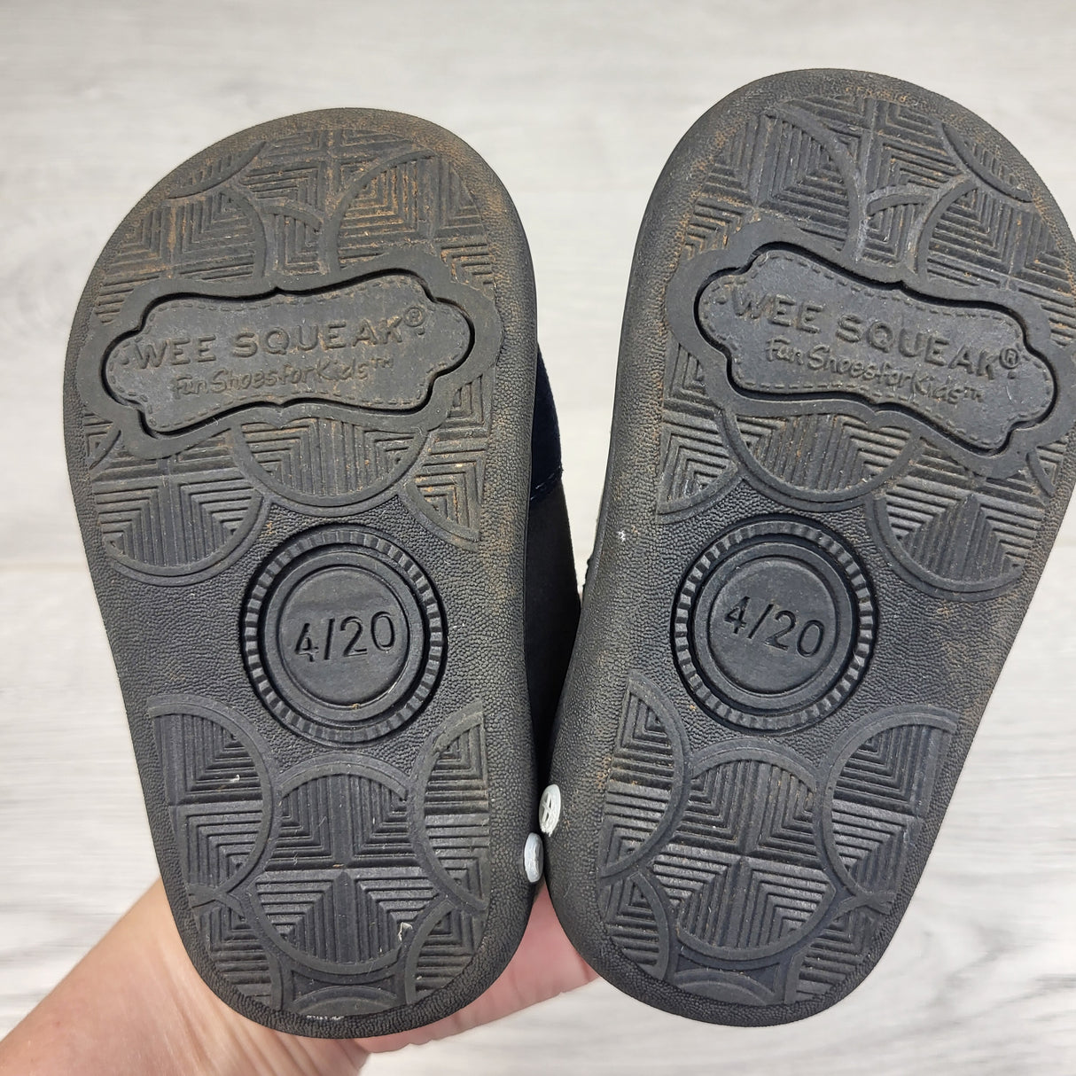 Wee Squeaks suede squeaker shoes. Infant size 4