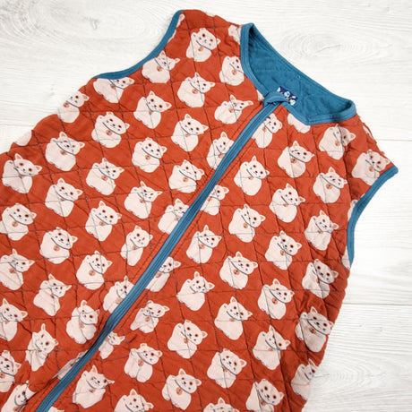 Kickee Pants bamboo sleep bag with lucky cat. Size 6-18 months