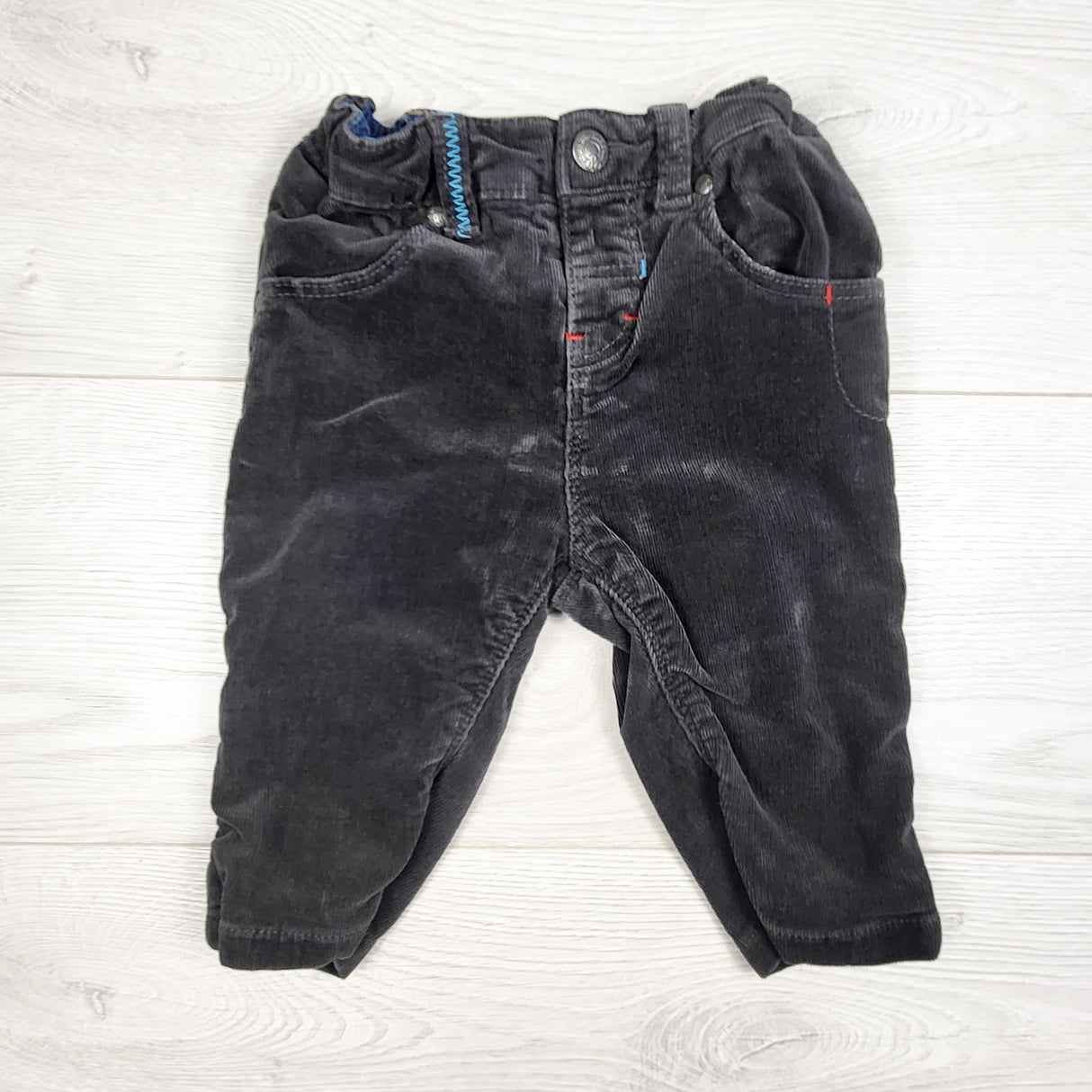 Souris Mini grey corduroy pants. Size 6 months