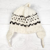 Chunky Fair Isle style wool infant toque (approx 0-12 months) - AS IS