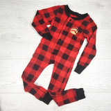 Lazy One red buffalo plaid sleeper. Size 2T