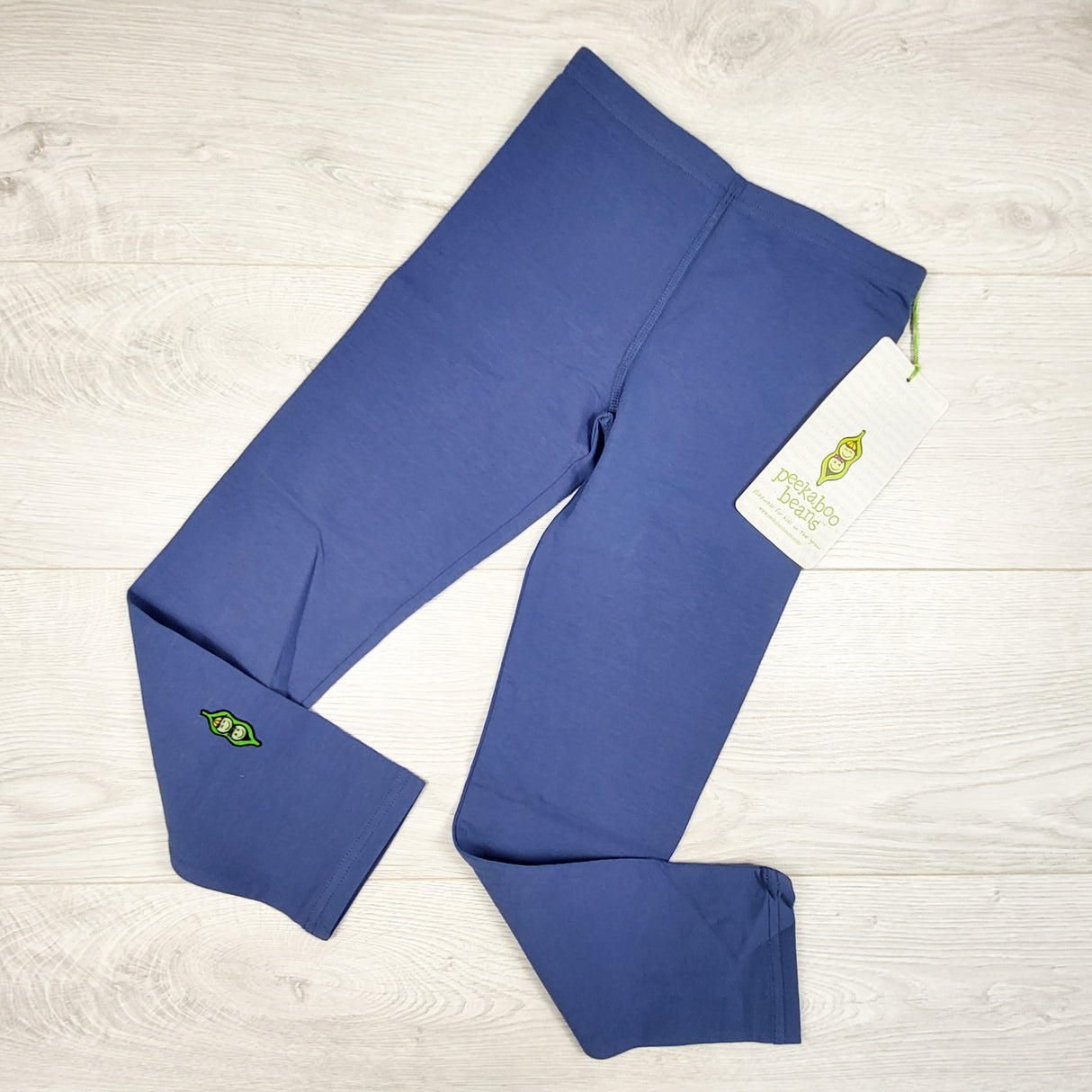 NEW - Peekaboo Beans Party Perfect Leggings in Storm Blue Colour. Size 7