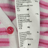 United Colors of Benneton pink striped cardigan sweater. Size 7/8