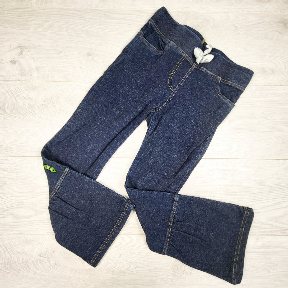 Peekaboo Beans denim look flare pants. Size 7