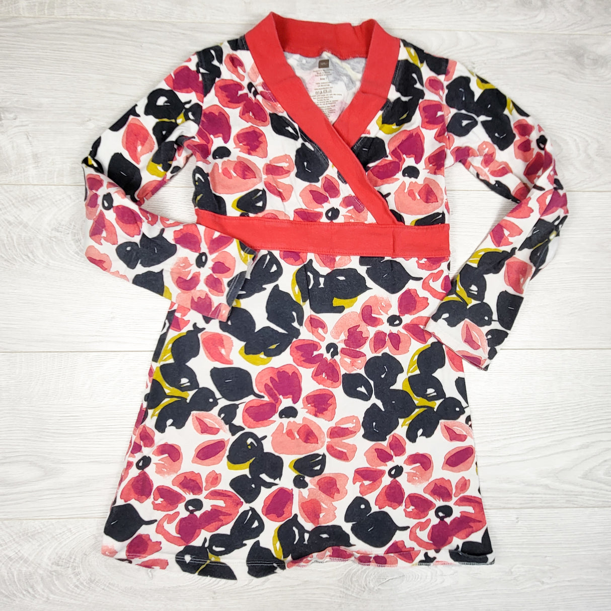 Tea Collection floral print kimono style dress. Size 7