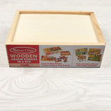 Melissa and Doug wooden farm puzzles (4 total) in box