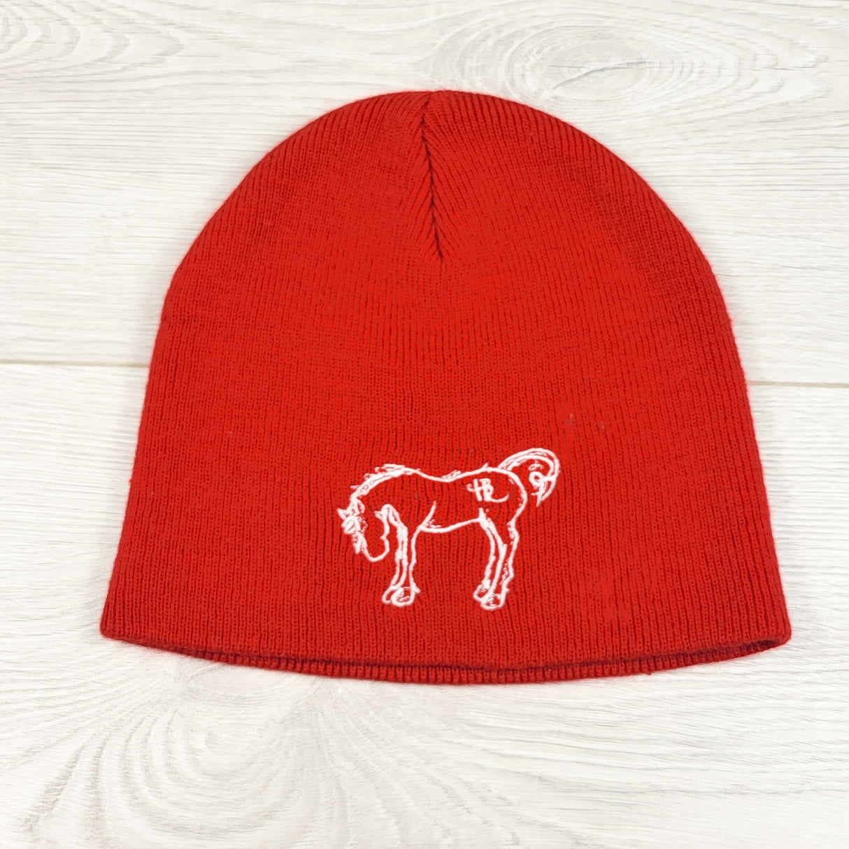 Children's Place red toque with horse.  Seems toddler sized