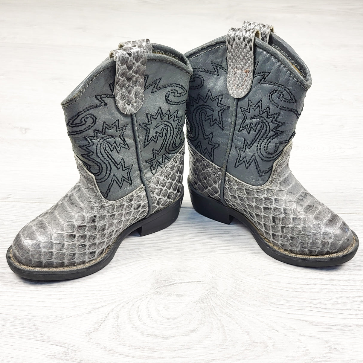 Smoky Mountain Kids' "Laramie" Python Print Cowboy Boots. Size 5 - AS IS