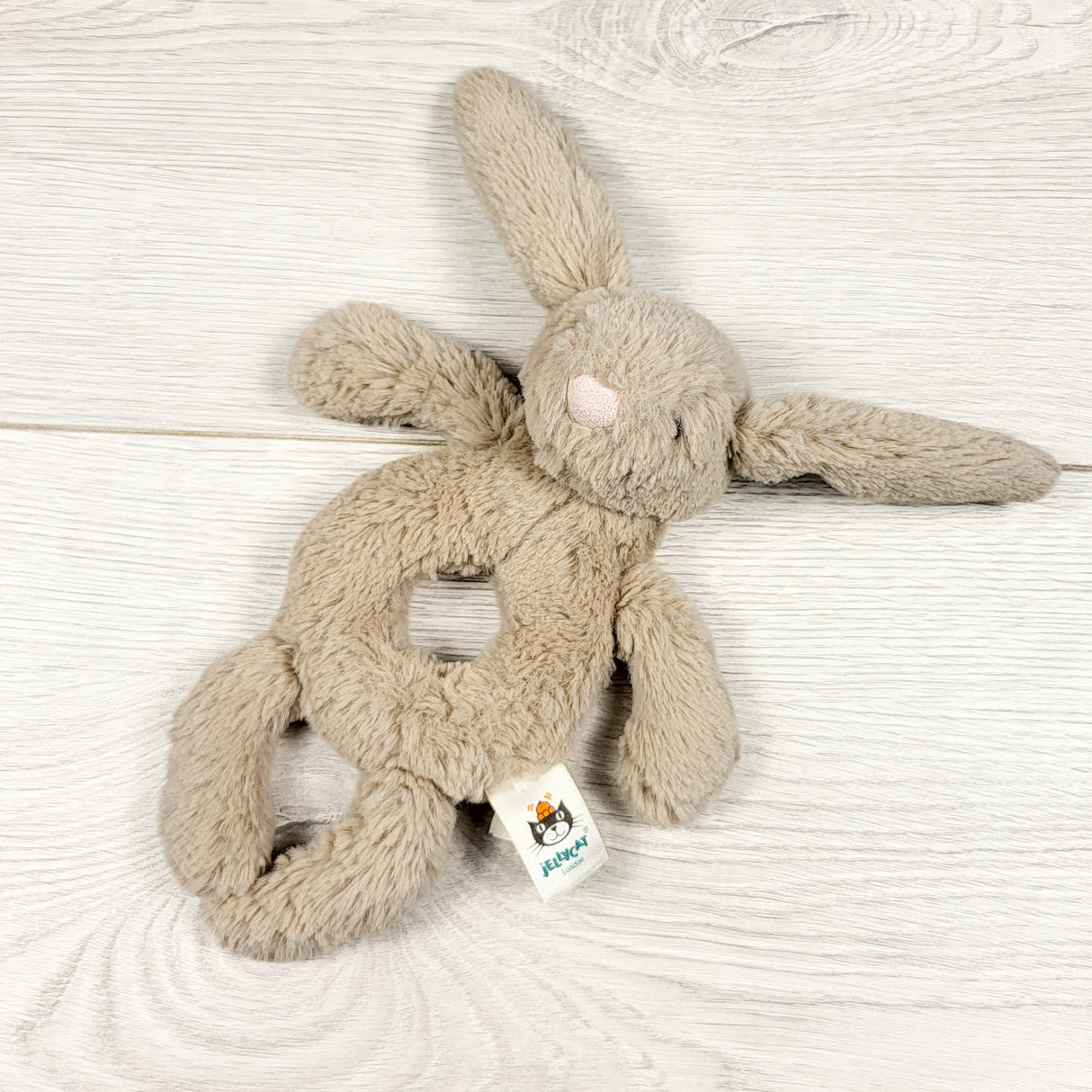 Jellycat Bashful Beige Bunny Ring Rattle