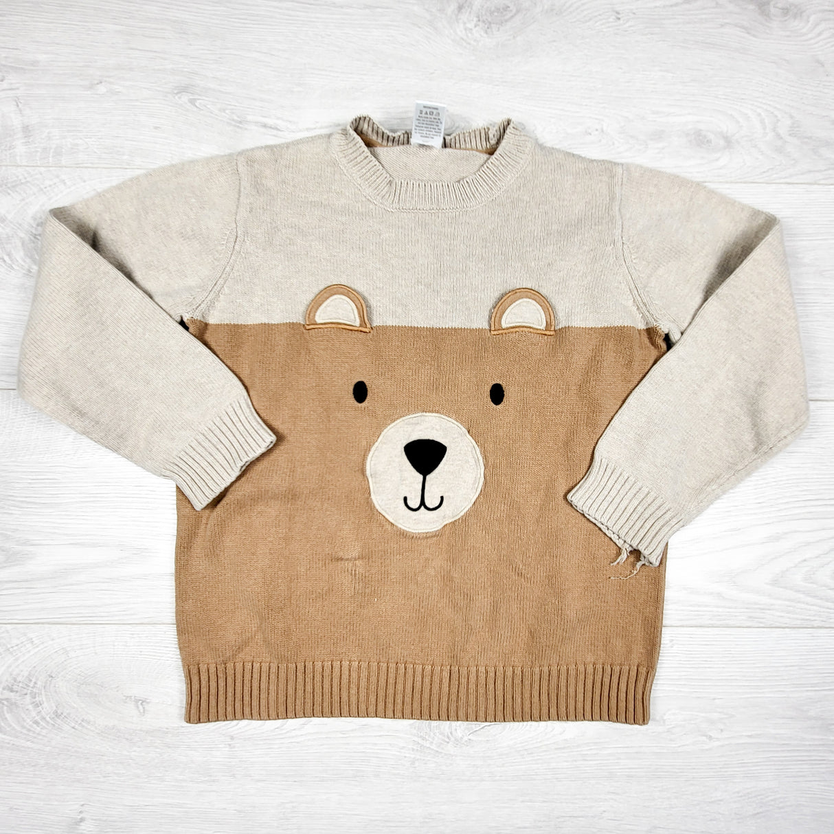 Gymboree brown and beige bear sweater. Size 6