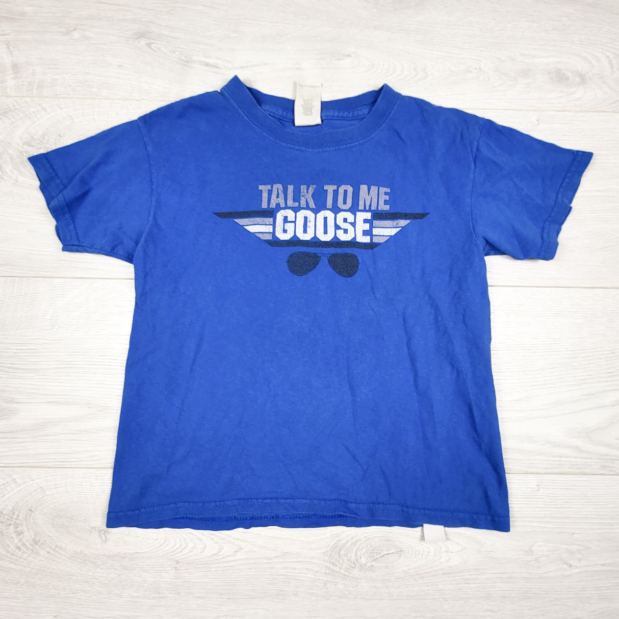 Blue custom made Top Gun "Talk to Me Goose" t-shirt. Size XS (4/5Tish)
