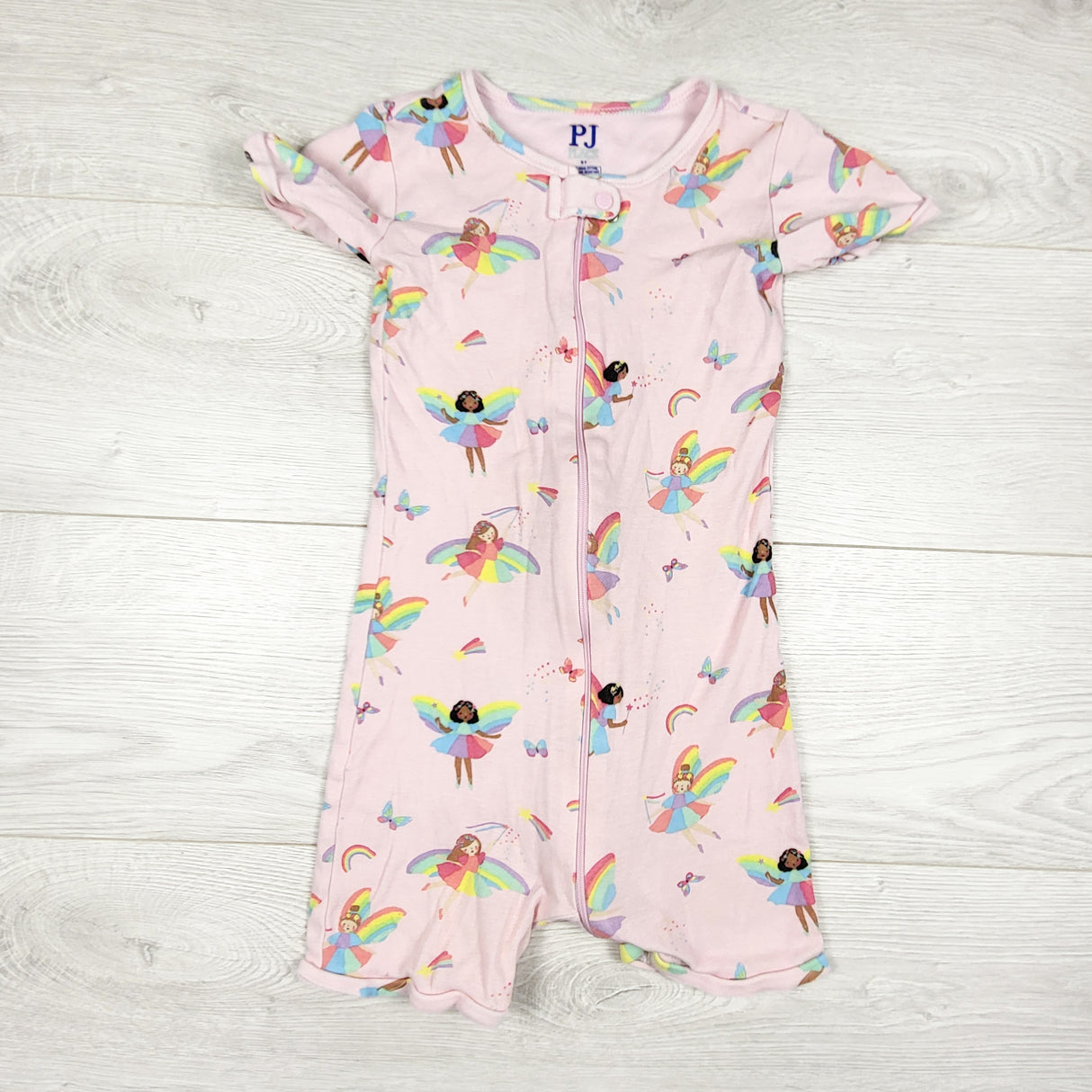Children's Place pink sleep romper with fairies. Size 5T