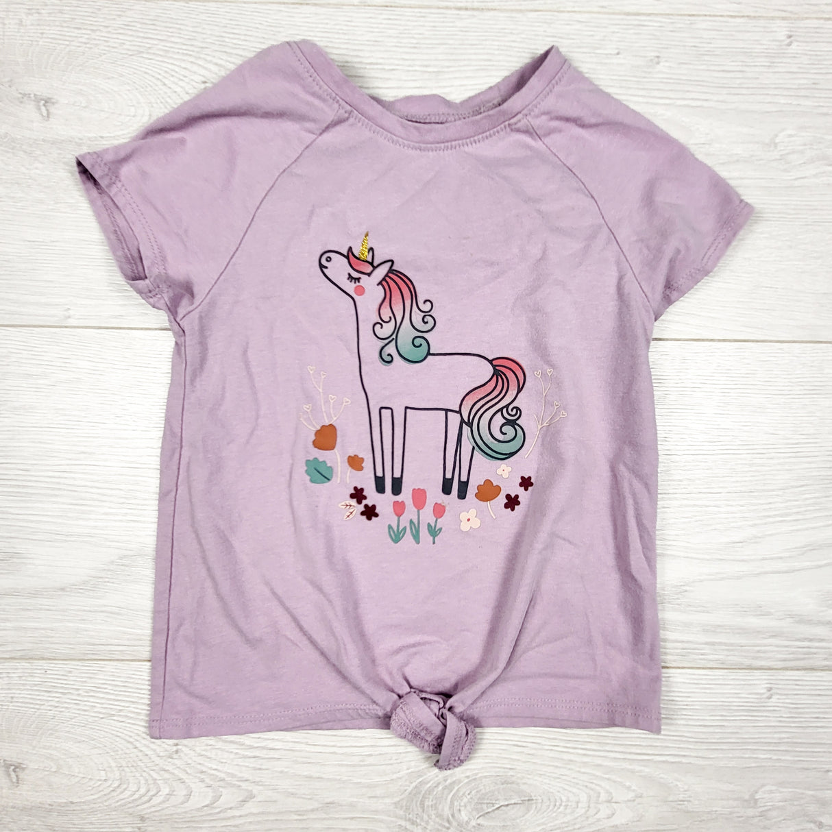 Garanimals purple knotted unicorn t-shirt. Size 4T