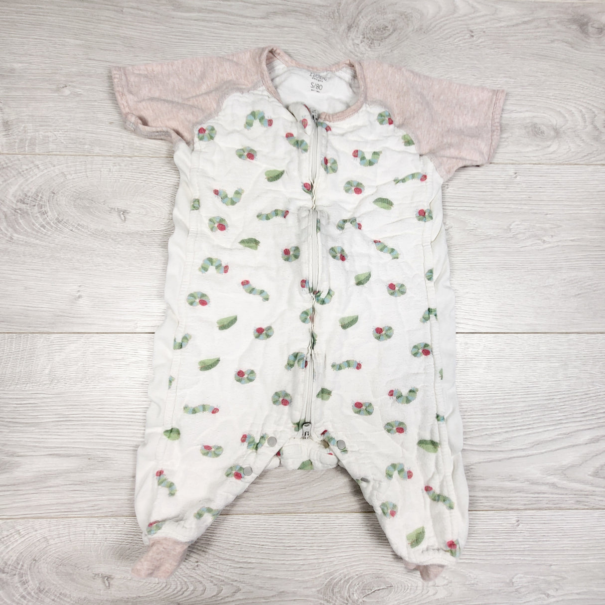 Nest Designs The Very Hungry Caterpillar" Bamboo-Blend Footed Sleep Suit. Size 6-18 months
