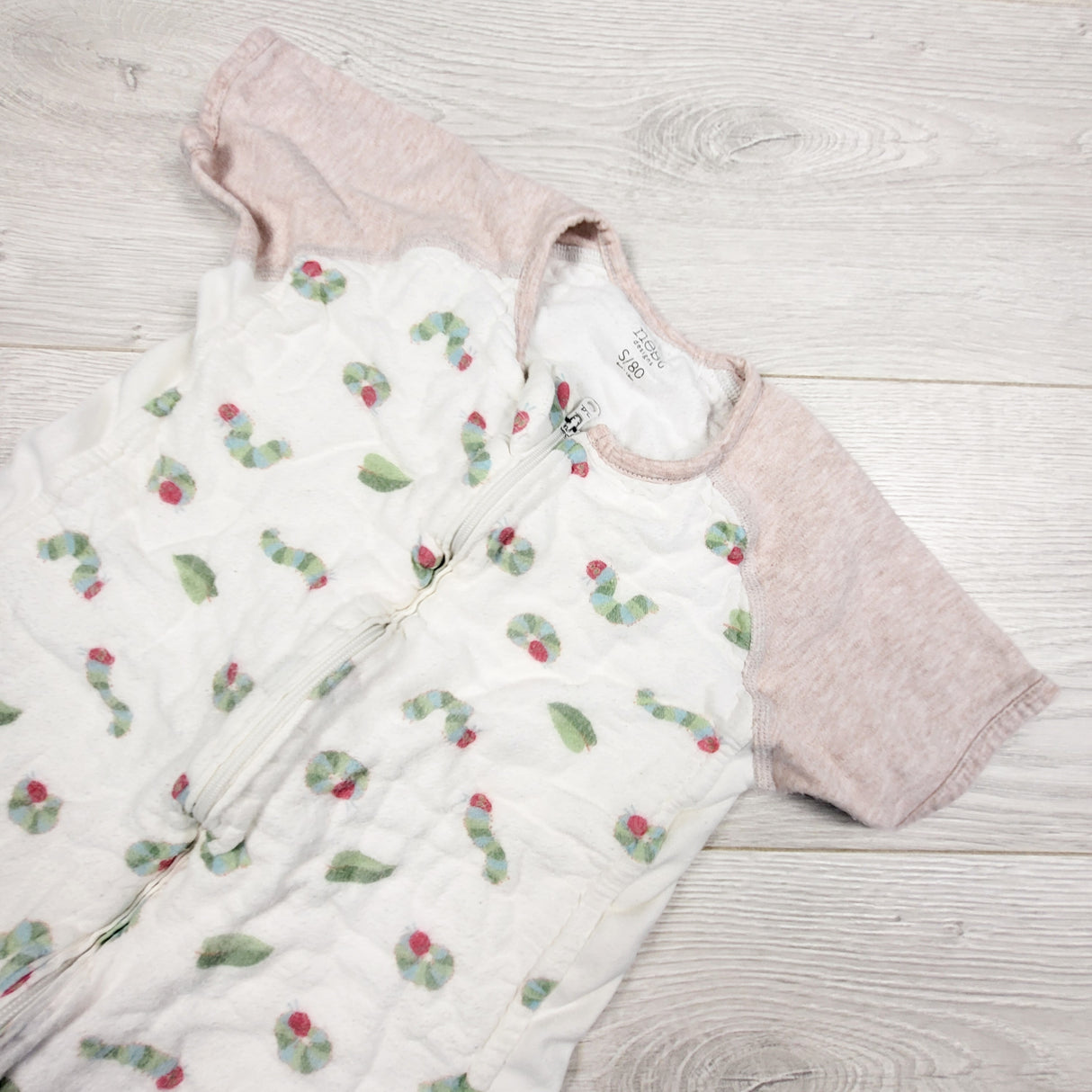 Nest Designs The Very Hungry Caterpillar" Bamboo-Blend Footed Sleep Suit. Size 6-18 months