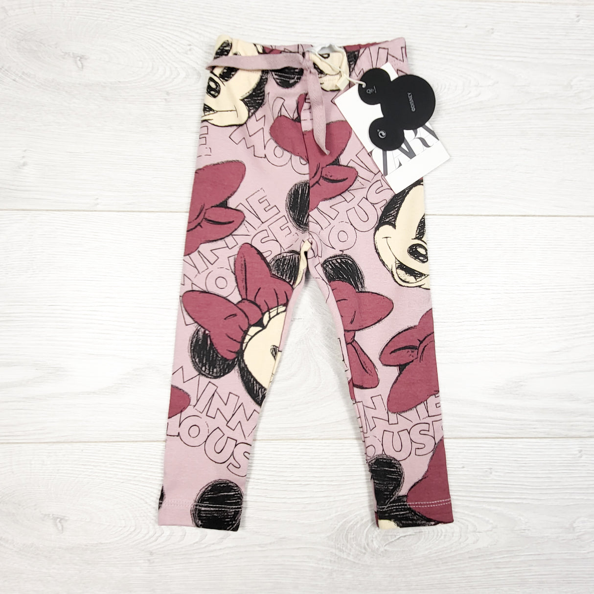 NEW - Zara pink Minnie Mouse leggings. Size 9-12 months