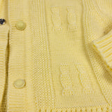 Handmade yellow snap button sweater. Approx 2T