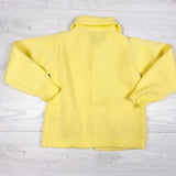 Handmade yellow snap button sweater. Approx 2T
