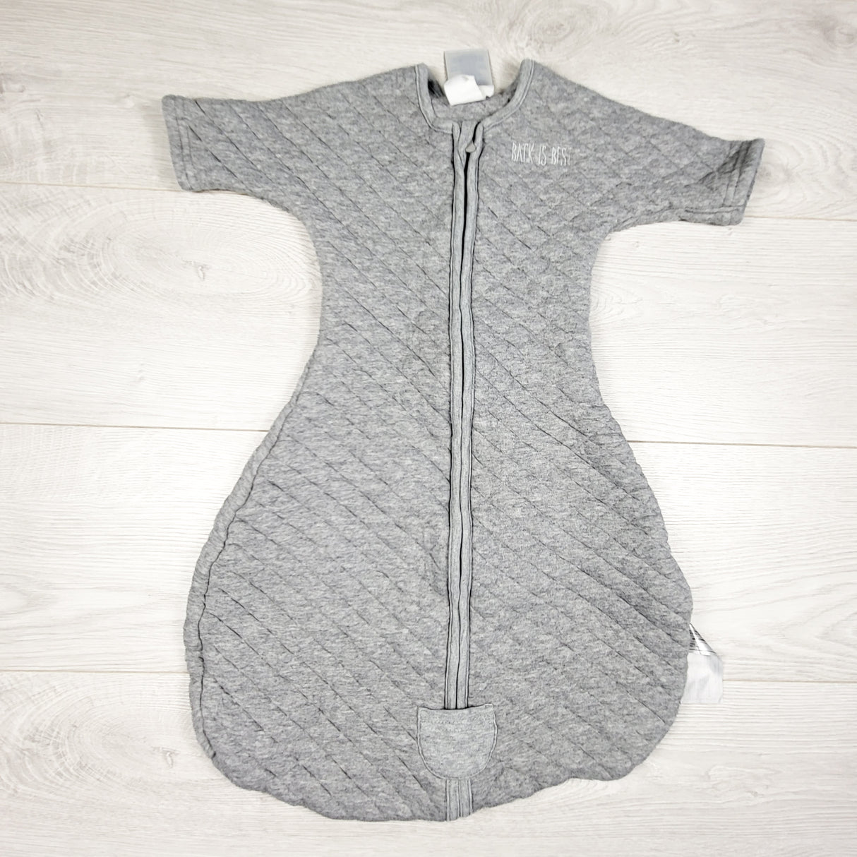 Halo grey quilted "Easy Transition" sleep sack. Size 3-6 months