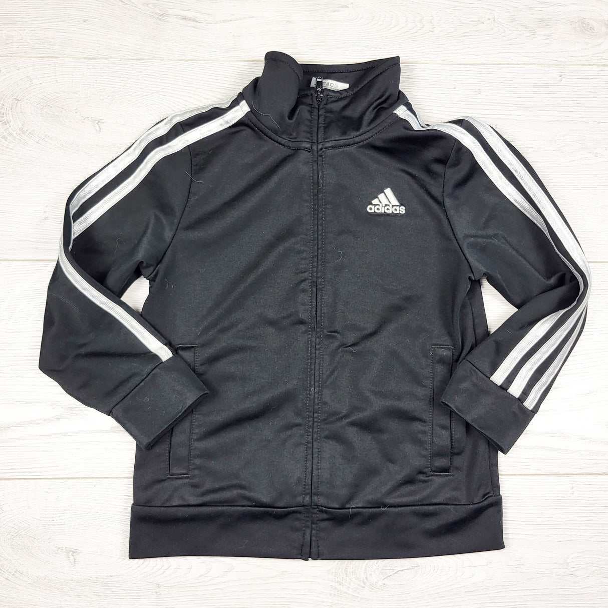 Adidas black zip up active jacket. Size 3T