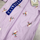 NEW - Pekkle purple zippered sleeper with roller skates. Size 12 months