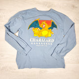 Pokemon blue Charizard long sleeve top. Size 10 - AS IS