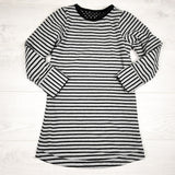 Peekaboo Beans double knit reversible dress (hearts and striped.) Size 7