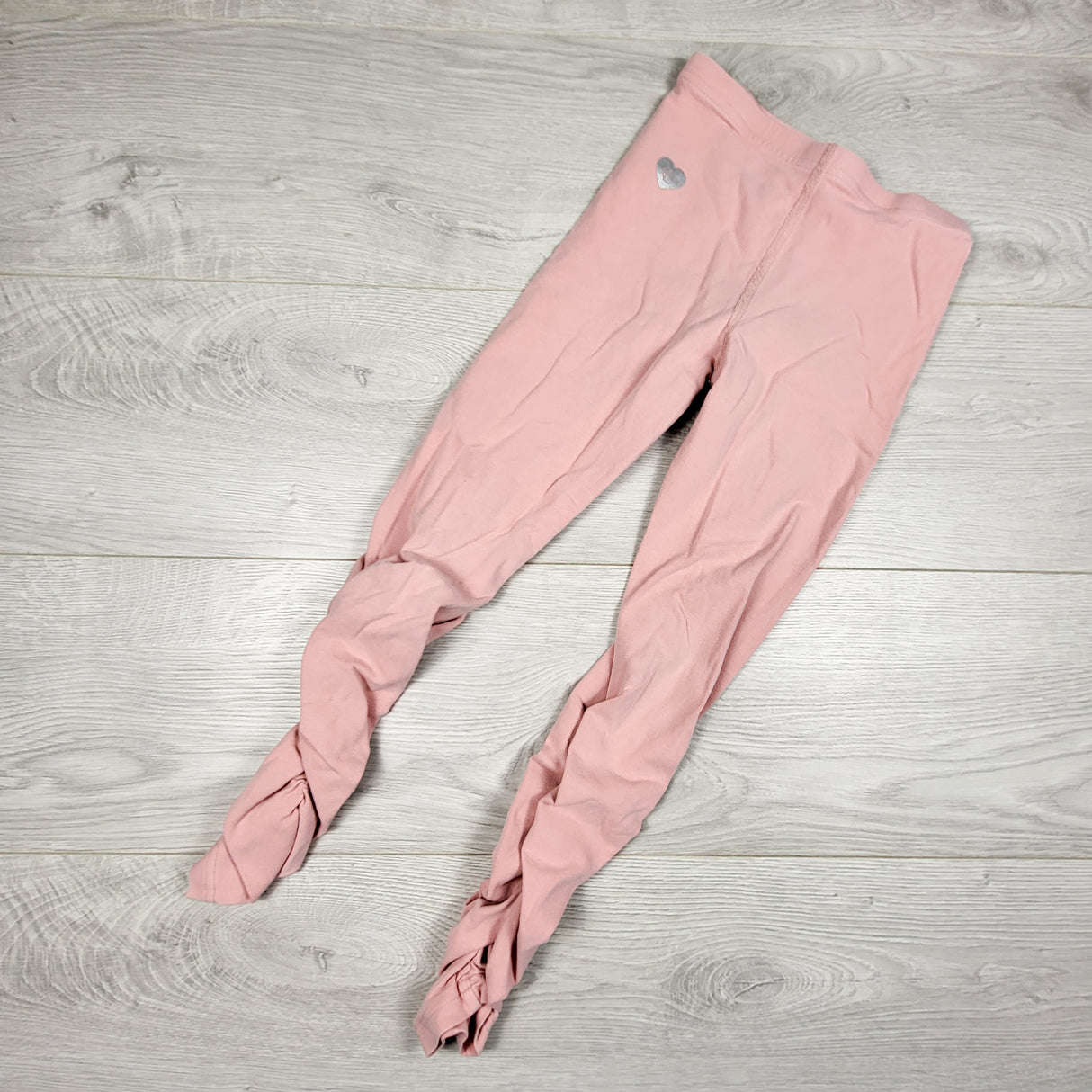 Peekaboo Beans pink ruched leggings. Size 6X/7