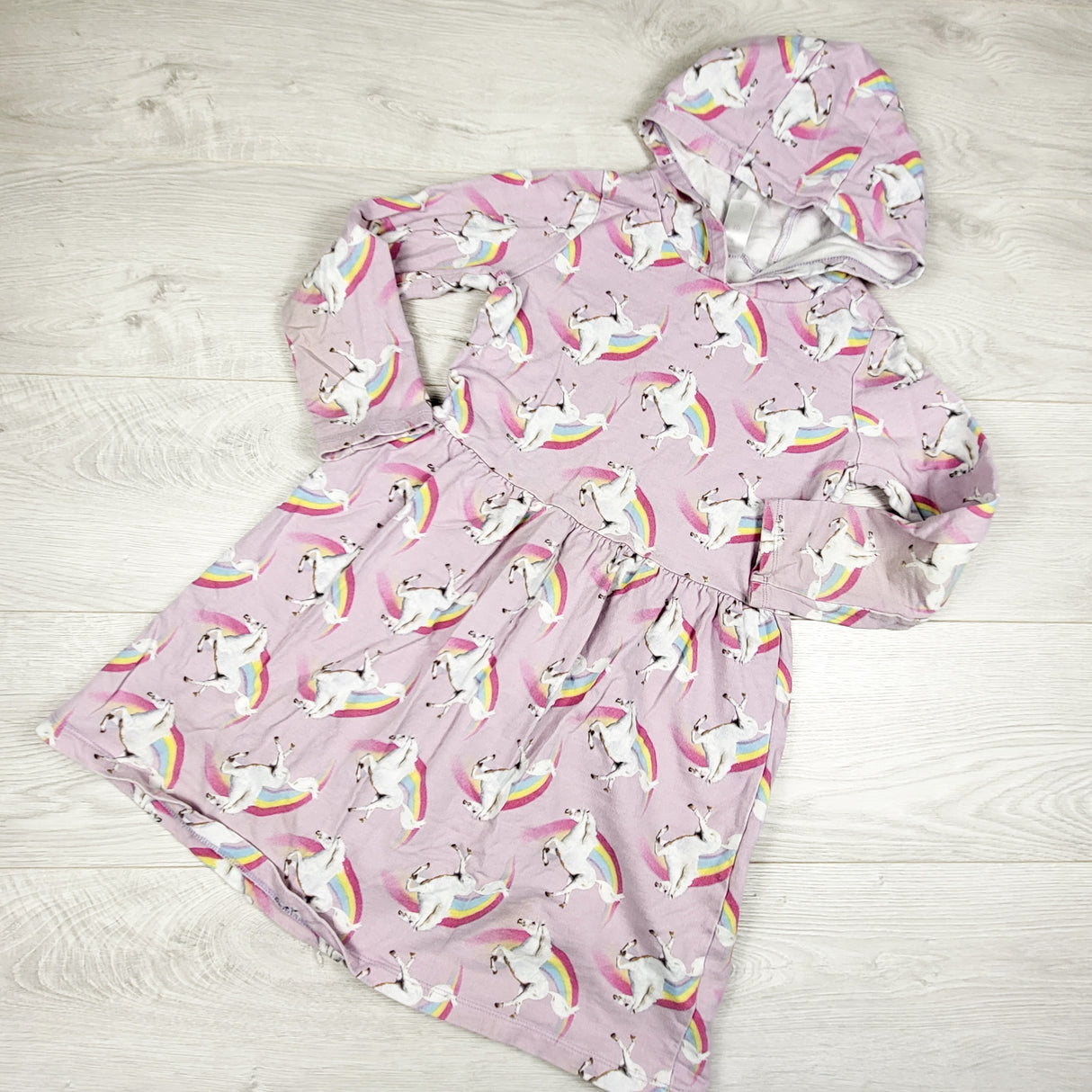 Carters purple hooded unicorn dress. Size 10