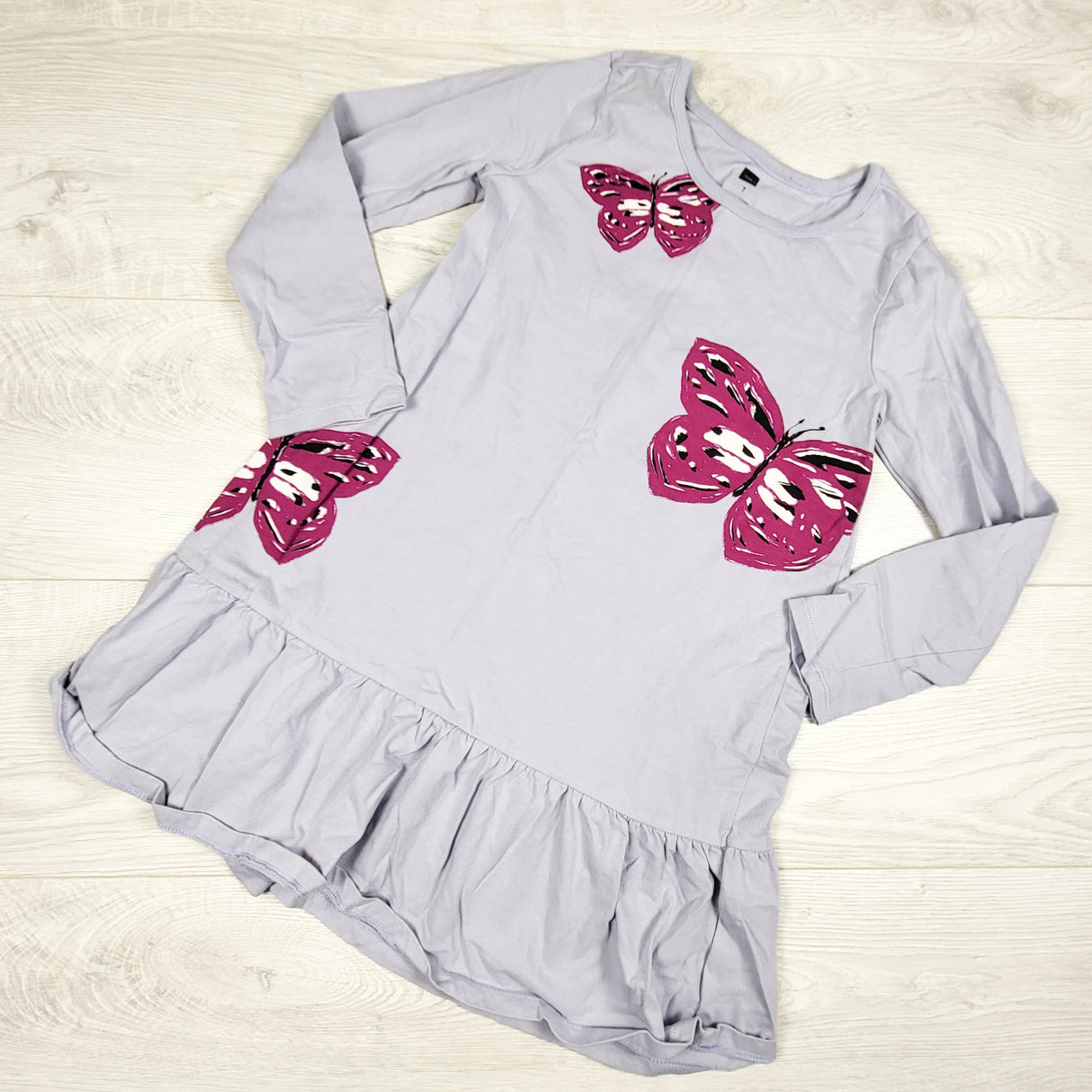 Tea Collection purple dress with butterflies. Size 7