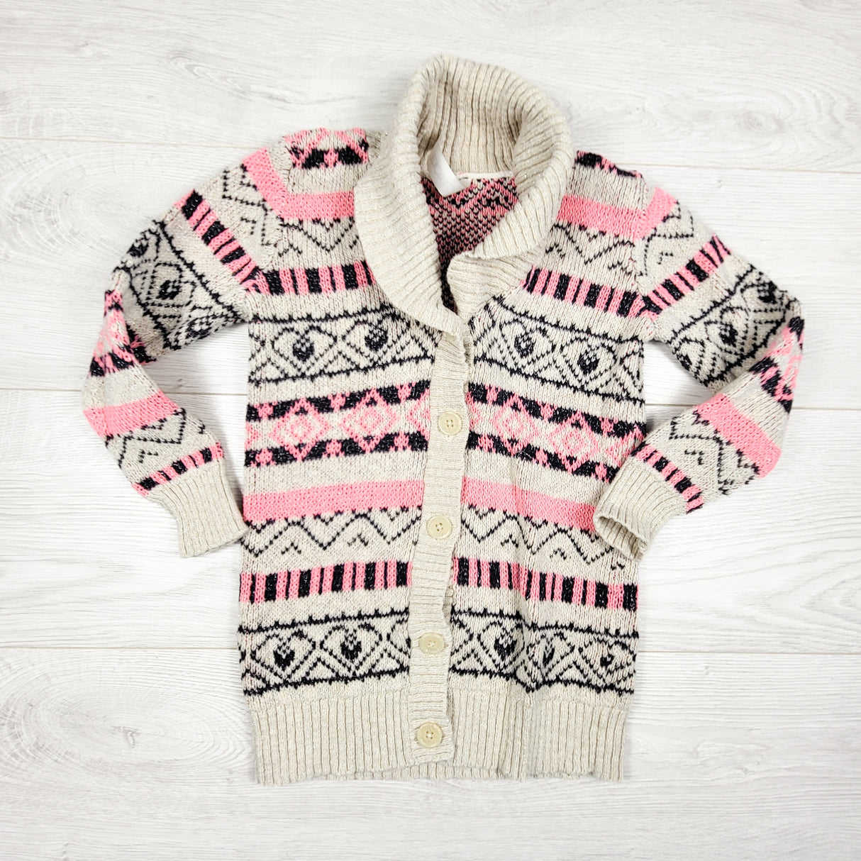 Cherokee patterned cardigan sweater with sparkles. Size 6/6X