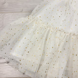 Old Navy white and gold polka dot tulle skirt. Size 12-18 months