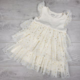 Joe cream coloured tulle dress with stars. Size 3T