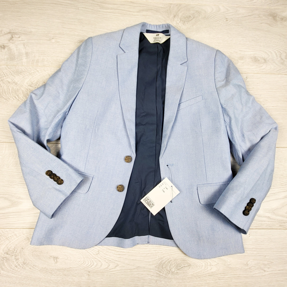 NEW - H and M blue single layer blazer. Size 7/8
